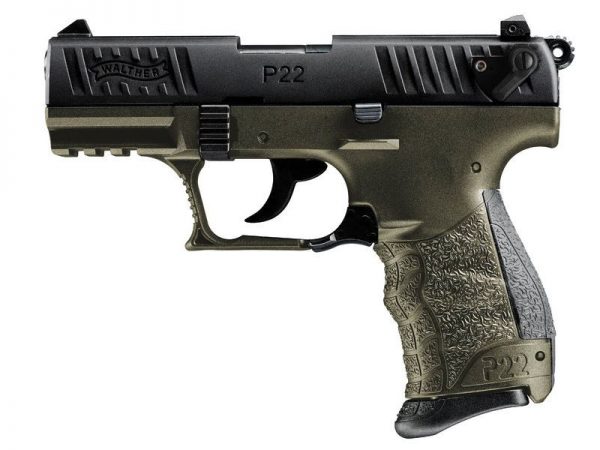 Walther Arms P22Q Military 22Lr 10+1 3.4″ Black Slide/Od Frame 5120515