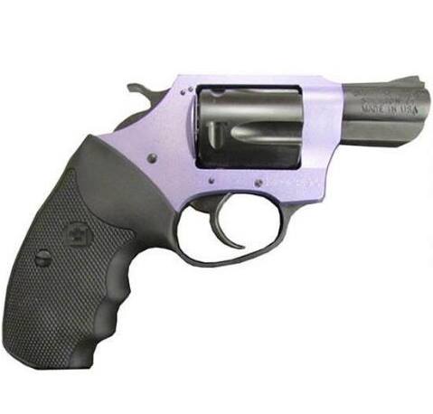 Charter Arms Lavender Lady 38Spc Blk/Lav 2″ Rubber Grips / 5-Shot Ch53848