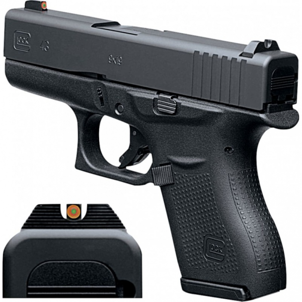 Glock G43 G3 9Mm 6+1 3.39″ Ns Two 6Rd Magazines Glock43Gen3Ns