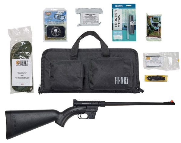 Henry Repeating Arms Henry Survival Pack 22Lr Blk Rifle W/Survival Gear &Amp; Bag H002Bsgb