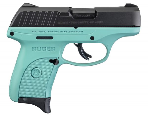 Ruger Ec9S 9Mm Blk/Turquoise 7+1 Fs 3285 Ruec9S Tg