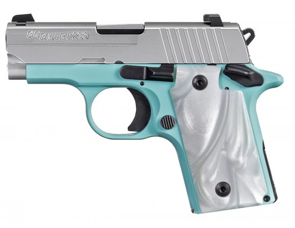 Sig Sauer P238 380Acp Ss/Robins Egg Blue 238-380-Reb Si238380Reb Scaled