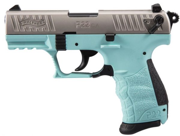 Walther Usa P22 22Lr Nkl/Angel Blue 3.4 Ca California Compliant Wa5120362