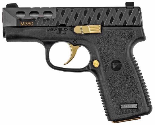 Magnum Research Inc. M380 380Acp 3″ Ss/Blk 7+1 As # Blk Ss Slide|Gold Appointments Mrm380