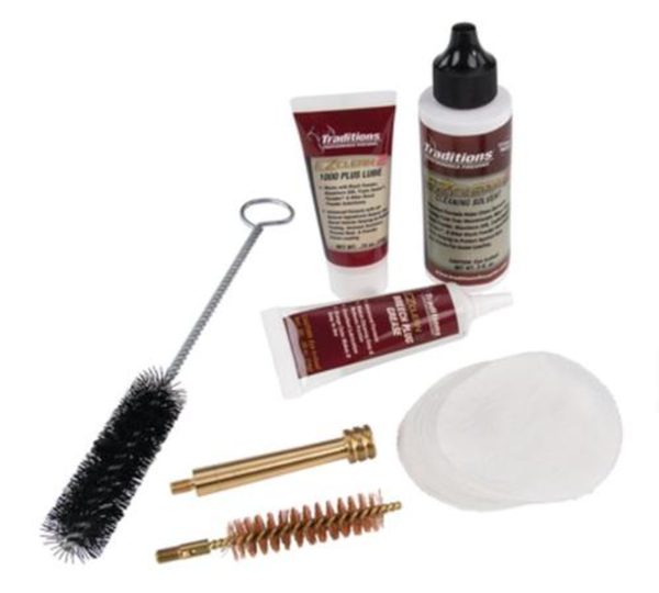 Traditions Ezclean2 Muzzleloader Cleaning Kit Brushes/Cleaner/Patches 7P 040589020426 56460.1575681898