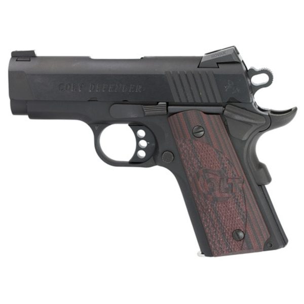 Colt Defender, Compact 1911, 9Mm, 3&Quot; Barrel, Alloy Frame, Blue Finish, G10 Grips, 8Rd Mag, Novak Night Sights 098289111197 36153.1575515242