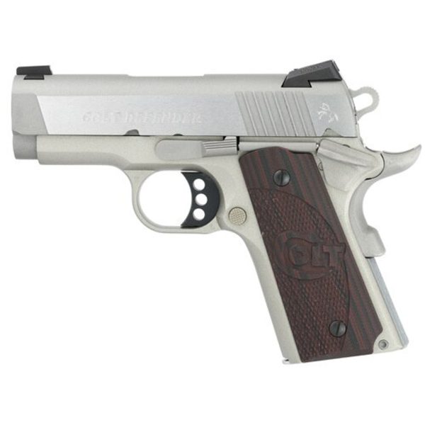 Colt Defender 45 Acp Ss, 3&Quot; Barrel, Black Cherry G10 Grips, Stainless, 7Rd 098289111203 71734.1594222331