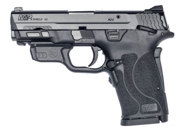 Smith And Wesson M&Amp;P9 Shield Ez With Crimson Trace Laserguard 9Mm 3.6&Quot; 8-Round Manual Thumb Safety 12438 Mp Left 1