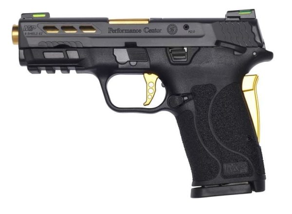 Smith And Wesson Performance Center M&Amp;P9 Shield Ez Gold Barrel 9Mm 3.83&Quot; Barrel 8-Rounds Manual Safety 13227 Pc L
