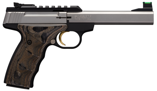 Browning Buck Mark Plus Pistol Stainless W/ Udx Grips .22 Lr 5.5&Quot; Barrel 10-Rounds 23068 1