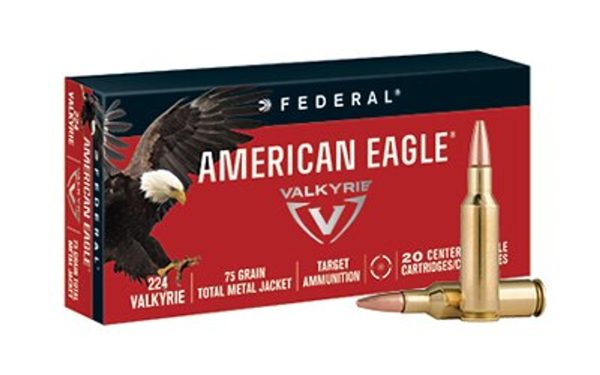 Federal American Eagle .224 Valkyrie 75Gr, Total Metal Jacket 20Rd Box 604544630299 34404.1595950150
