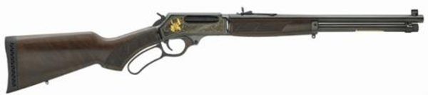 Henry Repeating Arms, Lever Action, Wildlife Engraved, Lever, 45-70 Government, 18.43&Quot;, Blue, 4Rd, Adjustable Sights, Blued, Walnut 619835100078 05890.1608249267