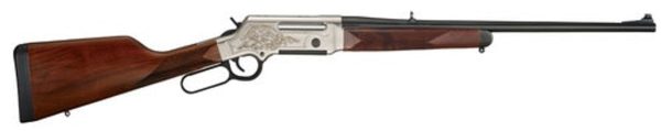 Henry Long Ranger Deluxe .308/7.62, 20&Quot; Barrel, Checkered Straight Grip Stock, Nickel Plated /W 24K Gold Inlay, 4Rd 619835300119 76314.1575703014