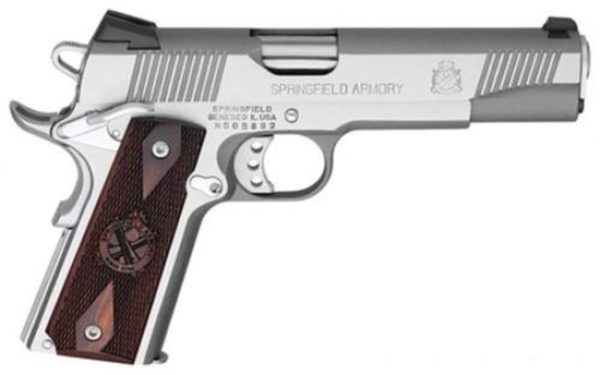 Springfield 1911 Loaded, 45 Acp, Stainless Steel, Novak Low Sight, 2 Mags 706397141516 88902.1575689734