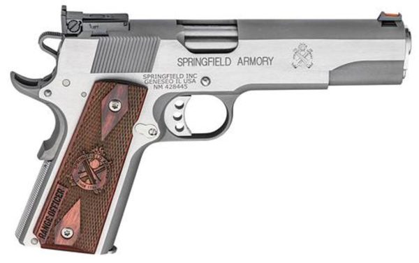 Springfield Range Officer 9Mm, 5&Quot;, 9Rd, Cocobolo Grips, Stainless Steel 706397913021 55034.1575696630