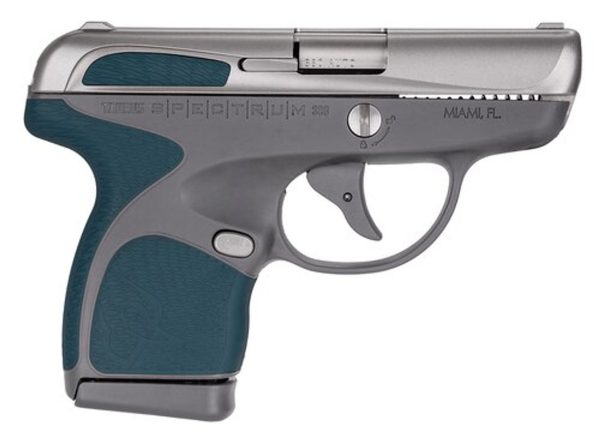 Taurus Spectrum 380 380Acp, 2.8&Quot; Barrel, Ss, Indiglo Blue Overmold, 6Rd/7Rd Mags 725327614685 89542.1575709412