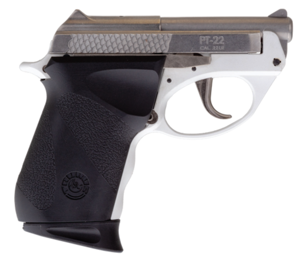 Taurus Pt22, Sub-Compact, 22 Lr, 2.8&Quot; Barrel, Polymer Frame, White/Stainless Finish, 8Rd, 1 Magazine 725327932734 10450.1587495854