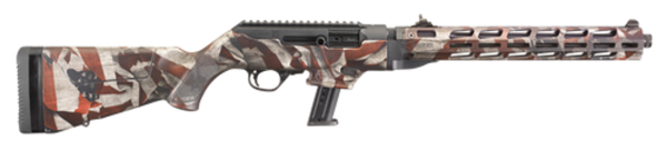 Ruger Pc Carbine 9Mm, 16.12&Quot; Threaded Barrel, American Flag, 10Rd 736676191215 36511.1575708968