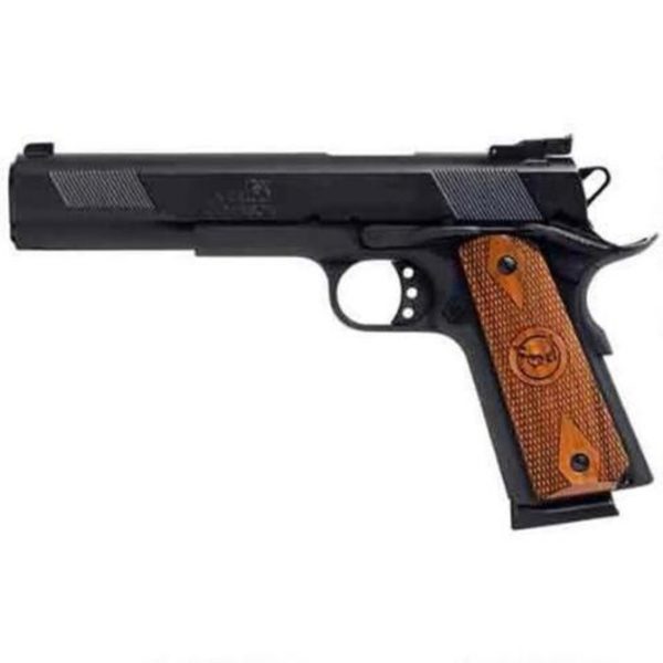 Iver Johnson 1911A1, 45 Acp, 6&Quot;, 8Rd, Blued/Walnut Grips 737278253332 36024.1575697499