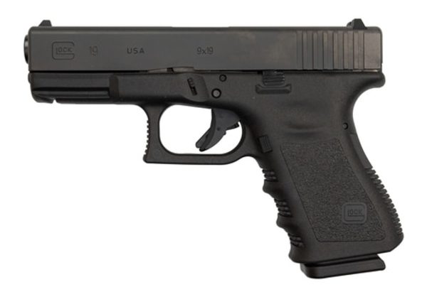 Glock 19 Gen3 Usa Made 9Mm, 4&Quot; Barrel, Black, 2 X 15Rd Mag 764503913181 74500.1575709996