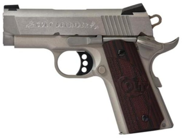 Colt Defender 45 Acp, 3&Quot;, Brushed Cerakote Ss, Novak Sights, G10 Grips, 7Rd 982891112034 96494.1575688785