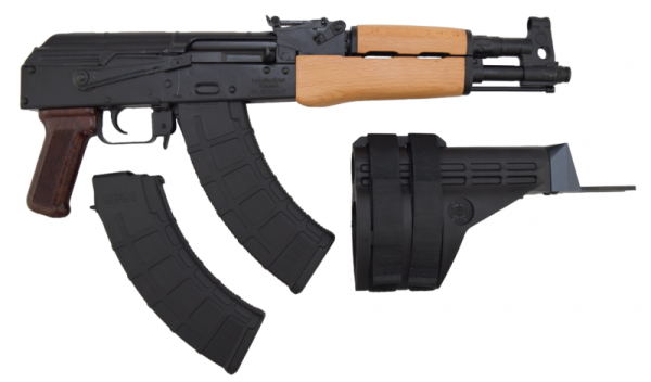 Century Arms Hg1916C-N Draco Pistol 7.62X39 12.15-Inch 30Rd W/Stabilizing Brace Century Arms Draco Pistol Hg1916Cn 787450351608