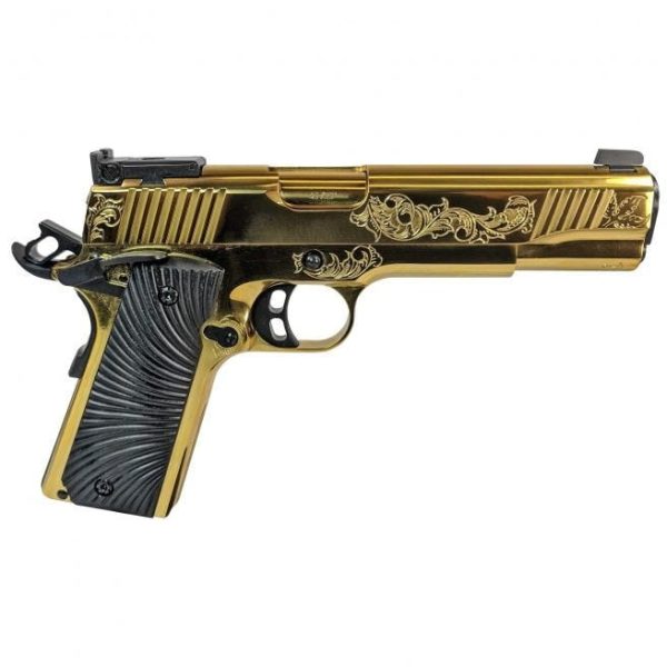 Eaa Corp Mc1911 Deluxe Gold .45 Acp 5&Quot; Barrel 8-Rounds Engraved Eaa Corp Mc1911 Deluxe 390093 741566904585