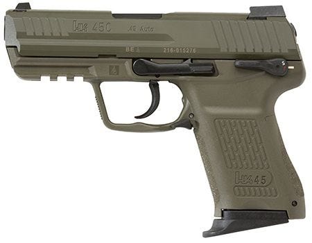 Heckler And Koch Hk45 Compact Lem Green .45Acp 3.94-Inch Heckler And Koch Hk45 Compact 745037Gglea5 642230252301