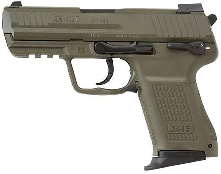 Heckler And Koch Hk45C Olive Drab Green .45Acp 4.1-Inch 13Rd 3 Magazines Heckler And Koch Hk45C 745031Gglea5 642230252288