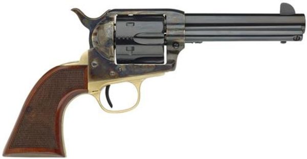 Taylors 1873 Ranch Hand 357 Magnum 4.75&Quot; 6 Checkered Walnut Blued Ig 92503 95130.1575688228