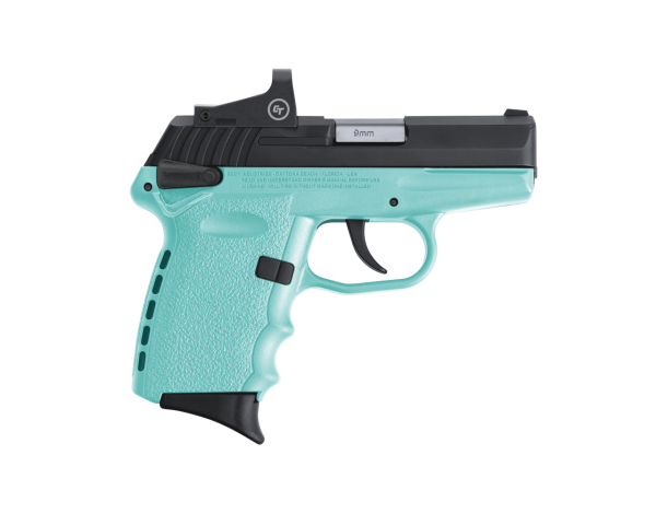 Sccy Industries Cpx-1 Rd 9Mm 3.10&Quot; 10+1 Black Nitride Stainless Steel Slide Robin Egg Blue Polymer Grip Cts-1500 Red Dot Ssi121476 93858.1604442355