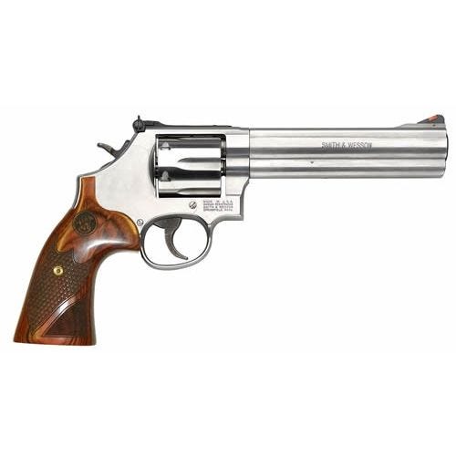 Smith And Wesson 686 Deluxe Stainless / Wood .357 Mag 6-Inch 7Rd Adjustable Sight Smith And Wesson Model 686 Plus Deluxe 150712 022188141580 1