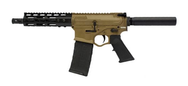 Ati Omni Hybrid Maxx Pistol .223/5.56, 7.5&Quot; Barrel, Keymod, Buffer Tube/No Brace, Fde, 30Rd Americantactical Ar15