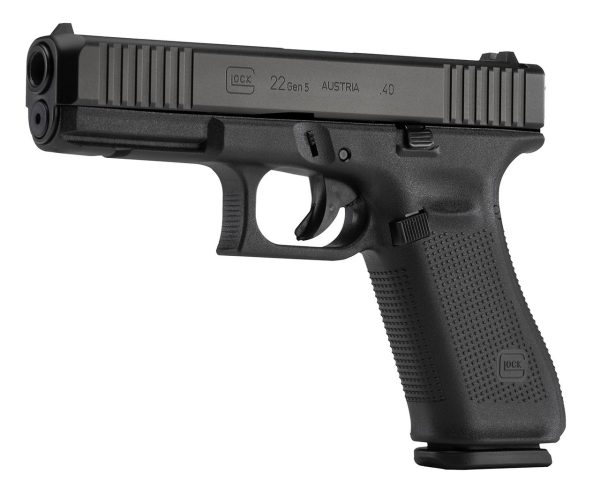 Glock 22 Gen5 .40 S&Amp;W, 4.49&Quot; Gmb, Fixed Sights, Flared Magwell, Black, 10Rd Glock Pa225S201 06178.1617222269