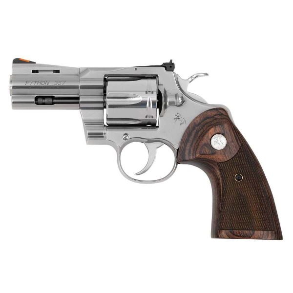 Colt Python 357 Magnum 3In Stainless Revolver - 6 Rounds Colt Python 357 Magnum 3In Stainless Revolver 6 Rounds 1726817 1
